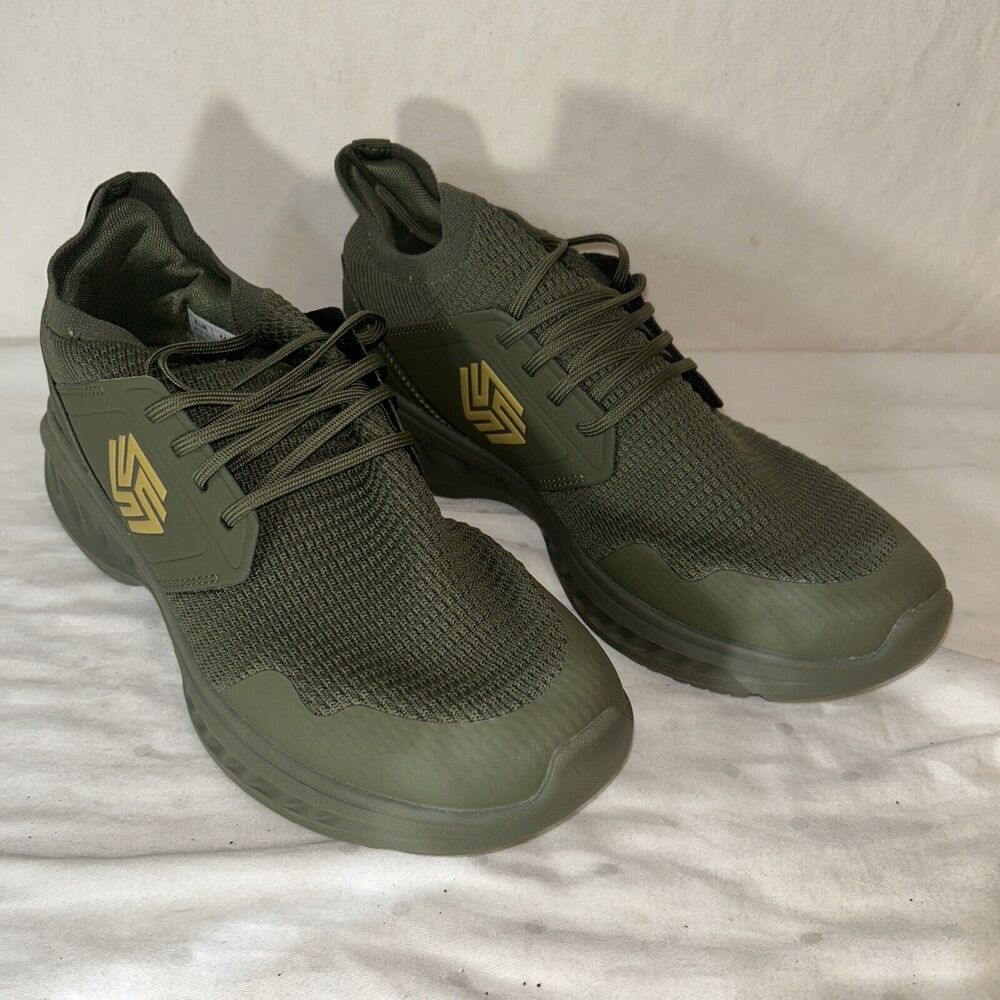 Womens Slip On Walking Shoes Gym Sneakers 10.5 Army Green